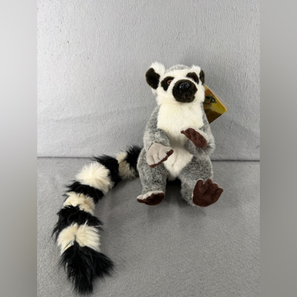 Fiesta Sitting Ruffed‎ Lemur Floppy Long Tail Plush 1999 Jungle Collection 9”